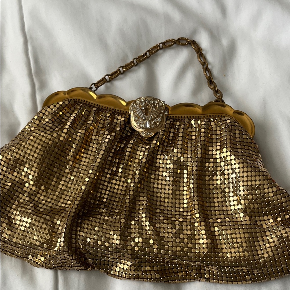 Vintage Gold Sequin Evening Bag